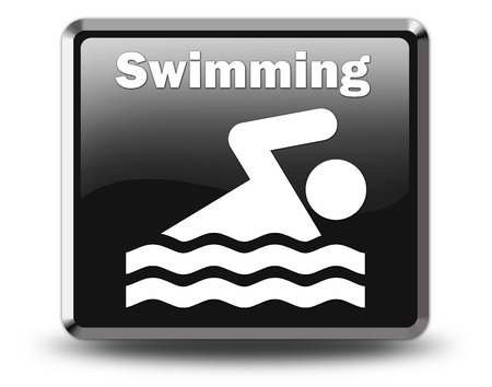 Icon, Button, Pictogram with Swimming symbolの写真素材