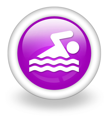 Icon, Button, Pictogram with Swimming symbolの写真素材