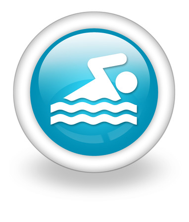 Icon, Button, Pictogram with Swimming symbolの写真素材