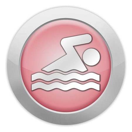 Icon, Button, Pictogram with Swimming symbolの写真素材