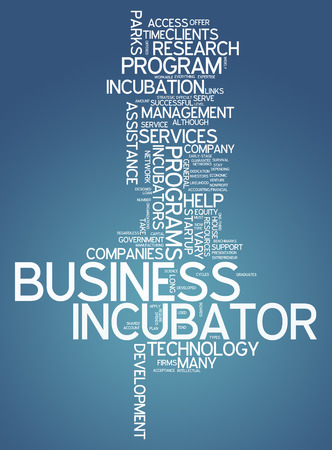 Word Cloud with Business Incubator related tagsの写真素材