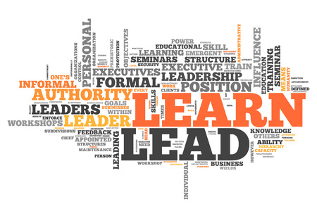 Word Cloud with Learn and Lead related tagsの写真素材