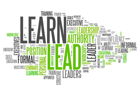 Word Cloud with Learn and Lead related tagsの写真素材