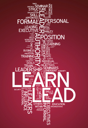Word Cloud with Learn and Lead related tagsの写真素材