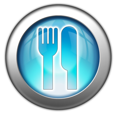 Icon, Button, Pictogram with -Eatery, Restaurant- symbolの写真素材