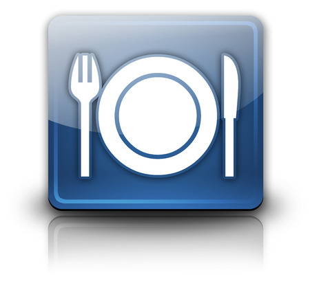 Icon, Button, Pictogram with -Eatery, Restaurant- symbolの写真素材