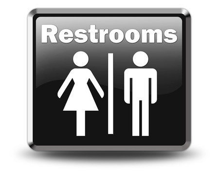 Icon, Button, Pictogram with Restrooms symbolの写真素材