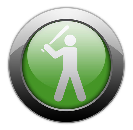 Icon, Button, Pictogram with Baseball symbolの写真素材