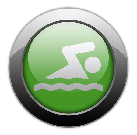 Icon, Button, Pictogram with Swimming symbolの写真素材