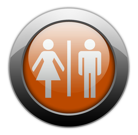 Icon, Button, Pictogram with Restrooms symbolの写真素材