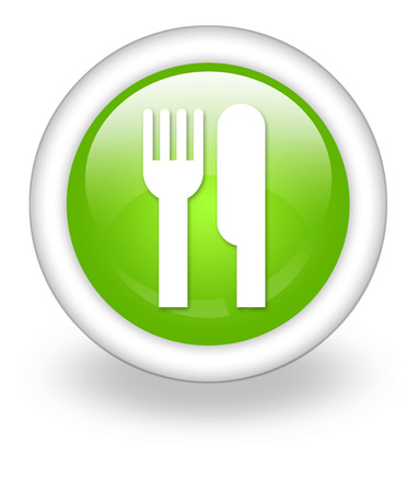 Icon, Button, Pictogram with -Eatery, Restaurant- symbolの写真素材