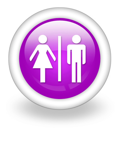 Icon, Button, Pictogram with Restrooms symbolの写真素材