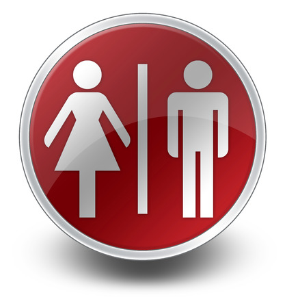 Icon, Button, Pictogram with Restrooms symbolの写真素材