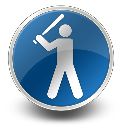 Icon, Button, Pictogram with Baseball symbolの写真素材
