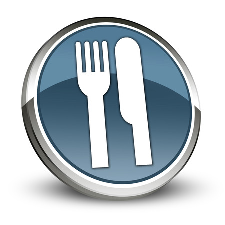 Icon, Button, Pictogram with -Eatery, Restaurant- symbolの写真素材