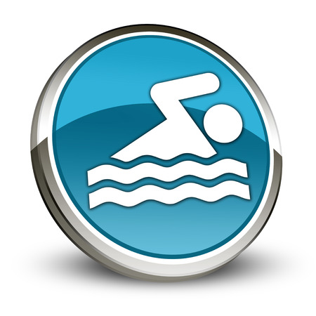 Icon, Button, Pictogram with Swimming symbolの写真素材