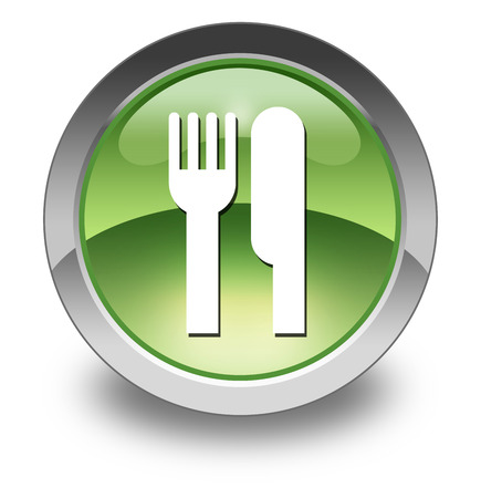 Icon, Button, Pictogram with -Eatery, Restaurant- symbolの写真素材