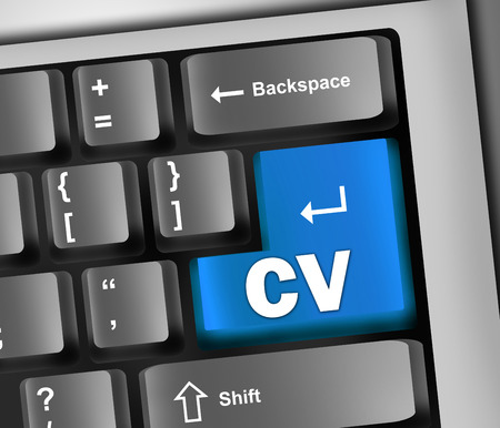 Keyboard Illustration with CV wordingの写真素材
