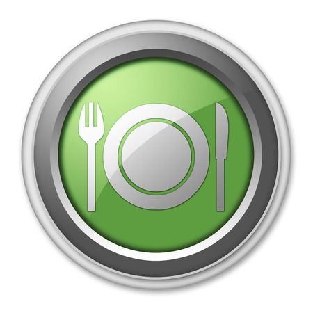 Icon, Button, Pictogram with -Eatery, Restaurant- symbolの写真素材