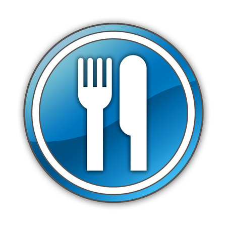 Icon, Button, Pictogram with -Eatery, Restaurant- symbolの写真素材
