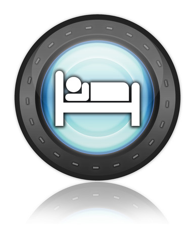 Icon, Button, Pictogram with Hotel, Lodging symbolの写真素材