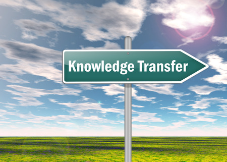 Signpost with Knowledge Transfer wordingの写真素材