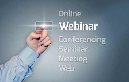 Virtual Touchscreen with Webinar wordingの写真素材