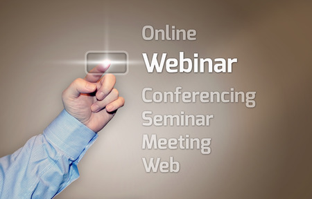 Virtual Touchscreen with Webinar wordingの写真素材