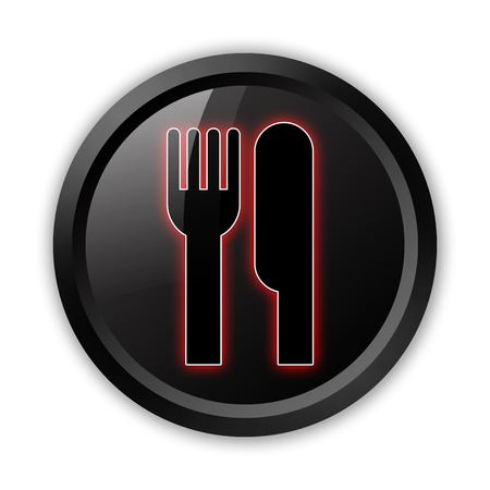 Icon, Button, Pictogram with Eatery, Restaurant symbolの写真素材