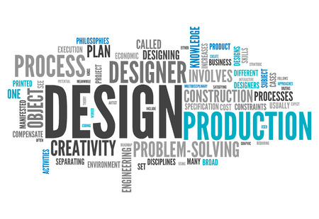 Word Cloud with Design related tagsの写真素材