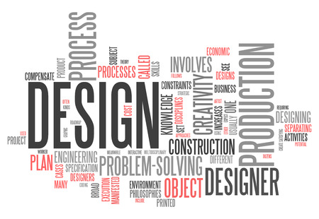 Word Cloud with Design related tagsの写真素材