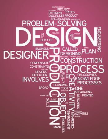 Word Cloud with Design related tagsの写真素材