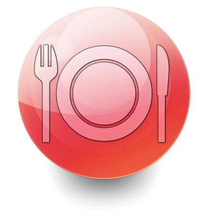 Icon, Button, Pictogram with Eatery, Restaurant symbolの写真素材