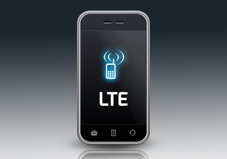 Smartphone with LTE wordingの写真素材
