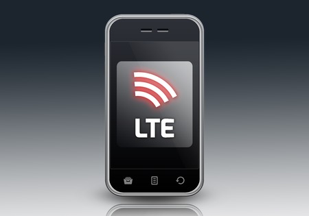 Smartphone with LTE wordingの写真素材