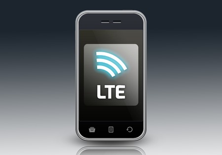 Smartphone with LTE wordingの写真素材