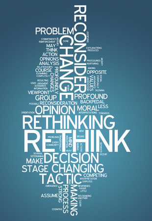 Word Cloud with Rethink related tagsの写真素材