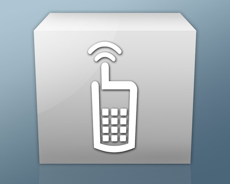 Icon, Button, Pictogram with Cell Phone symbolの写真素材