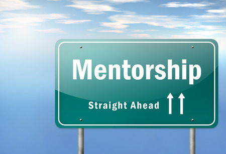 Highway Signpost with Mentorship wordingの写真素材