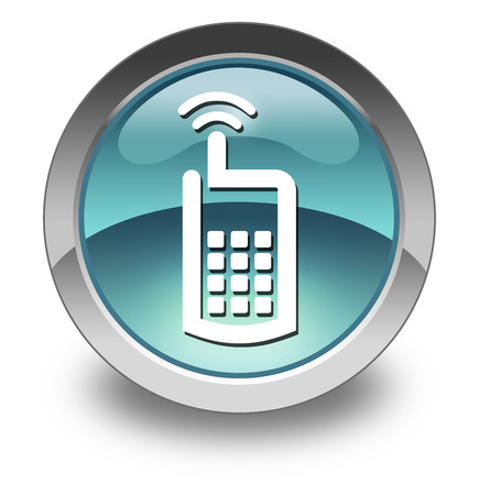 Icon, Button, Pictogram with Cell Phone symbolの写真素材