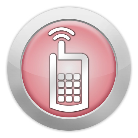 Icon, Button, Pictogram with Cell Phone symbolの写真素材