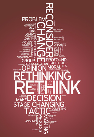Word Cloud with Rethink related tagsの写真素材