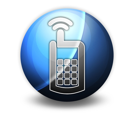 Icon, Button, Pictogram with Cell Phone symbolの写真素材