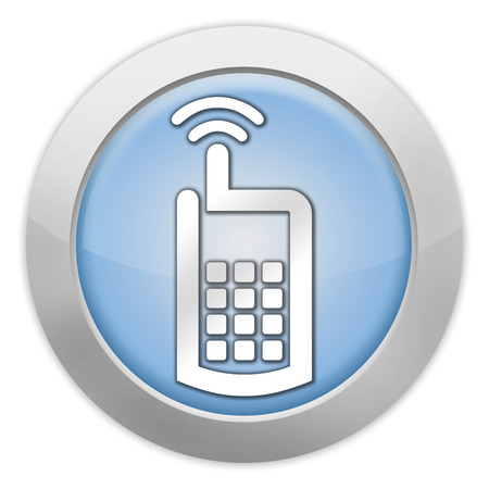 Icon, Button, Pictogram with Cell Phone symbolの写真素材