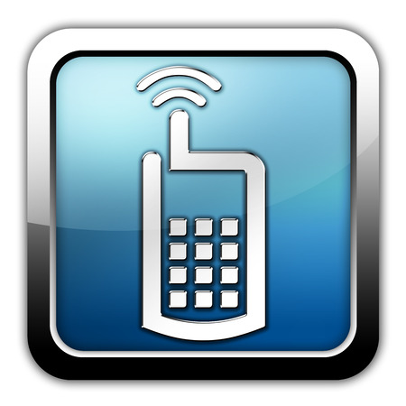 Icon, Button, Pictogram with Cell Phone symbolの写真素材