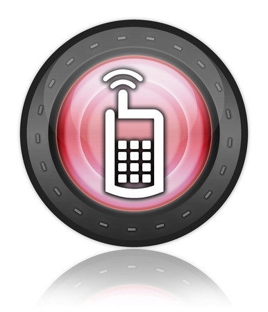 Icon, Button, Pictogram with Cell Phone symbolの写真素材