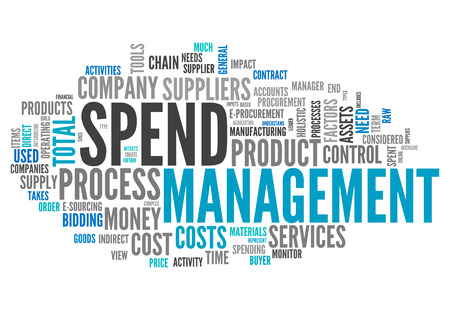 Word Cloud with Spend Management related tagsの写真素材
