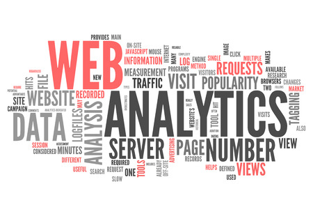 Word Cloud with Web Analytics related tagsの写真素材
