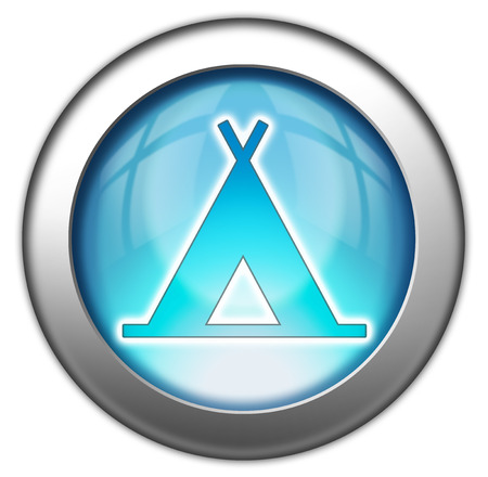 Icon, Button, Pictogram with Camping symbolの写真素材