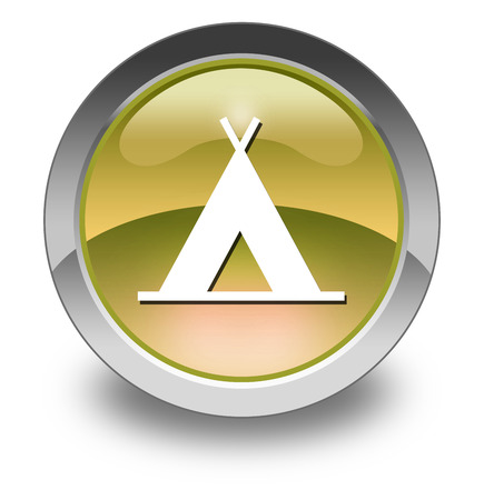 Icon, Button, Pictogram with Camping symbolの写真素材